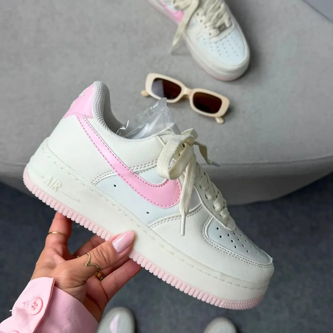 Air Force 1 off-white e rosa