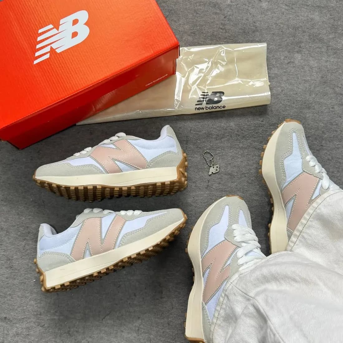 New Balance 327 off-white e rosê